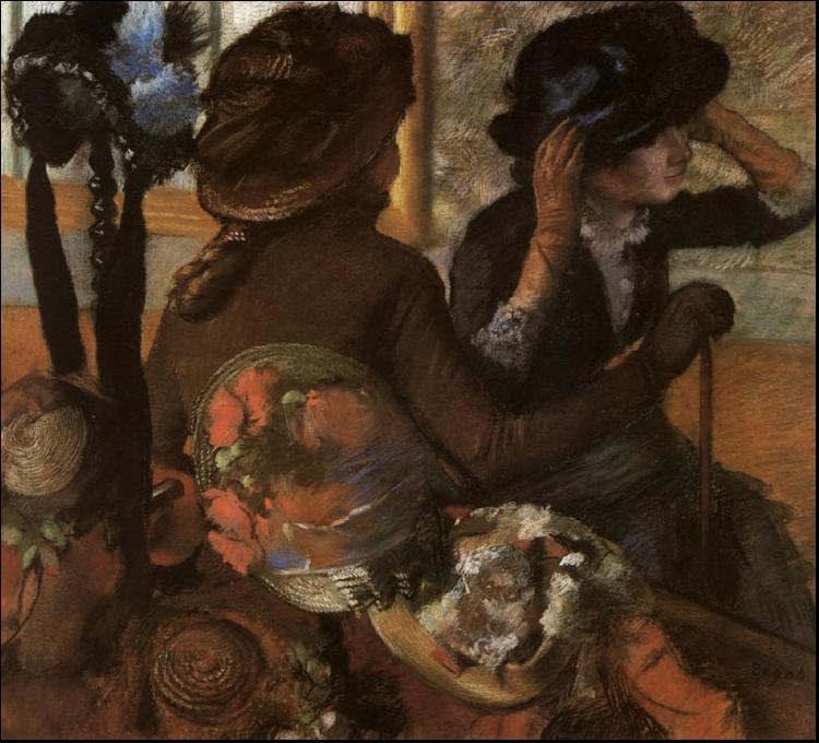 Edgar Degas At the Milliner's oil painting image